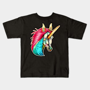 Unicorn Colorful Head Kids T-Shirt